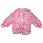 Robin Marynarka Narzuta Różowa Pasek Wzór L 40 EU - zdjęcie 3