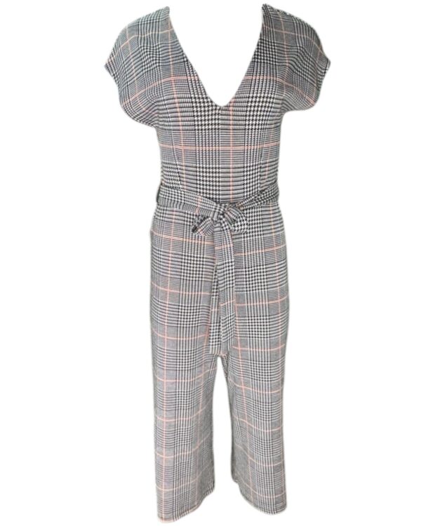 New Look Kombinezon W Kratę Szary Elegancki M 38 EU