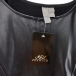 Asos Top Damski Czarny Imitacja Skóry Bufki S 36 EU - zdjęcie 2