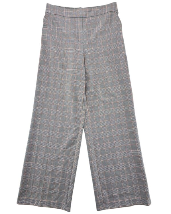 TU Woman Spodnie Damskie Eleganckie W Kratę Szerokie L 40 EU