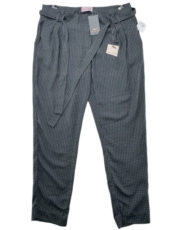 Anna Jakobs Spodnie Damskie Eleganckie Czarne Wzór XXL 44 EU