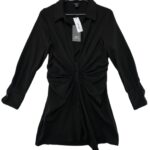 Nasty Gal Sukienka Czarna Z Marszczeniem XXS 32 EU - zdjęcie 1