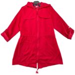 FF Kurtka Parka Damska Czerwona Kaptur M 38 40 42 EU - zdjęcie 1