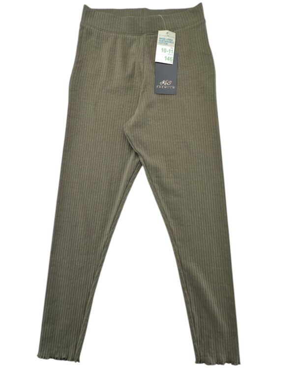 Primark Legginsy Dziewczęce Khaki Prążek 146 CM 10 11 Lat