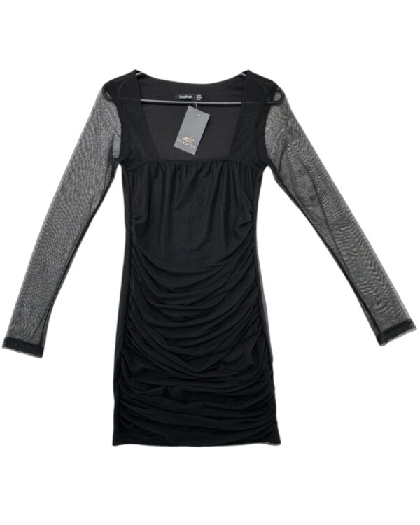Boohoo Sukienka Czarna Siateczka M 38 EU