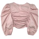 Boohoo Bluzka Damska Różowa Bufiaste Rękawy M 38 EU - zdjęcie 3