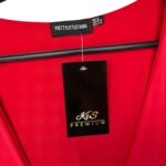 PrettyLittleThing Czerwona Sukienka Damska Dopasowana XS 34 EU - zdjęcie 2