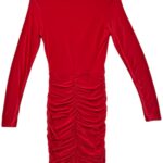 PrettyLittleThing Czerwona Sukienka Damska Dopasowana XS 34 EU - zdjęcie 3