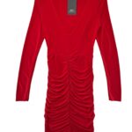 PrettyLittleThing Czerwona Sukienka Damska Dopasowana XS 34 EU - zdjęcie 1