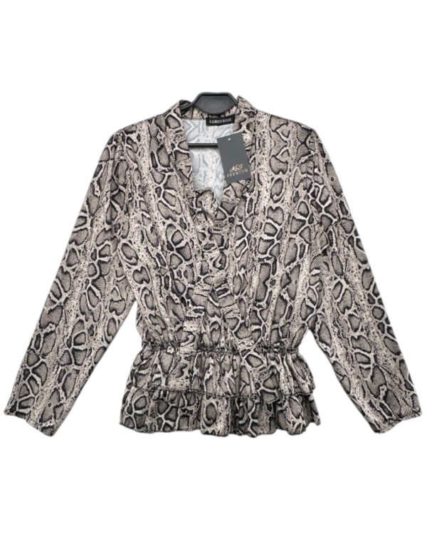 Cameo Rose Bluzka Damska Beżowa Wąż