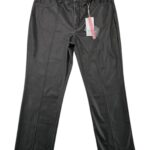 STR Stradivarius Spodnie Damskie Ekoskóra Proste XXL 44 EU - zdjęcie 1