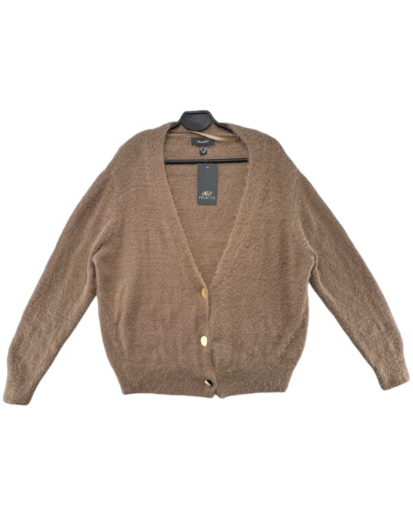 Primark Kardigan Damski Puszysty Ciepły Brązowy L 40 EU