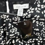 Topshop Sukienka Czarna W Białe Kwiaty S 36 EU - zdjęcie 2