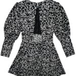 Topshop Sukienka Czarna W Białe Kwiaty S 36 EU - zdjęcie 3