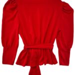 Boohoo Bluzka Damska Czerwona Wiązanie L 40 EU - zdjęcie 3