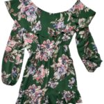 PrettyLittleThing Sukienka Zielona Kwiaty M 38 EU - zdjęcie 3