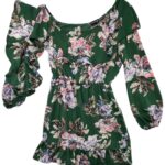 PrettyLittleThing Sukienka Zielona Kwiaty M 38 EU - zdjęcie 1