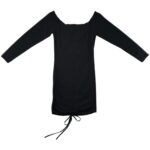 New Look Sukienka Czarna Marszczenie L 40 EU - zdjęcie 3