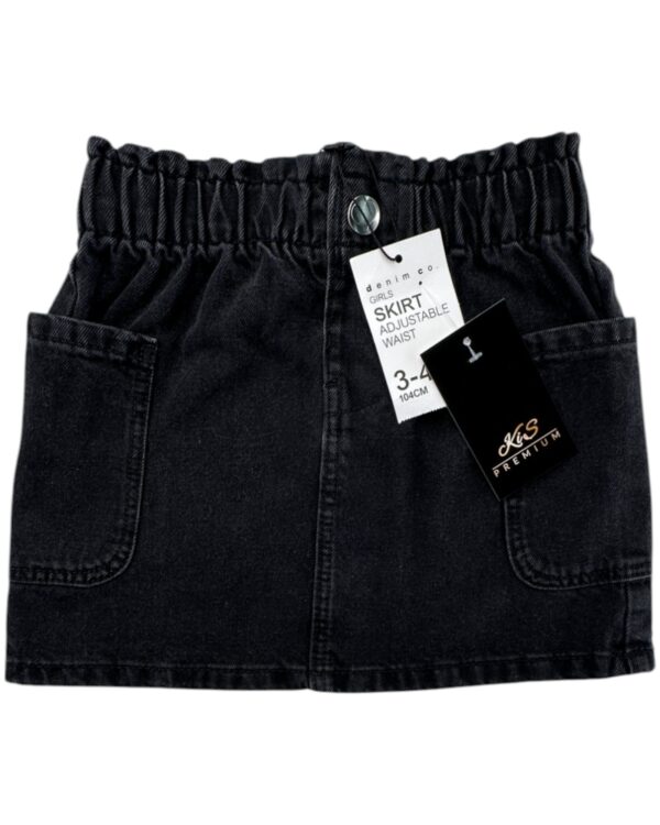 Denim Co. Spódniczka Jeansowa Czarna Dziecięca 3-4 Lata 104 CM