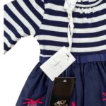 Jasper Conran Junior Sukienka Dziecięca Paski Granatowa 6-9 MSC 74 CM - zdjęcie 2