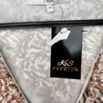 Next Bluzka Brązowa Kwiatki Falbanki 2XL 44 EU - zdjęcie 2