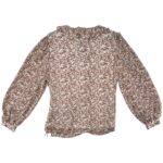 Next Bluzka Brązowa Kwiatki Falbanki 2XL 44 EU - zdjęcie 3