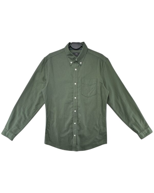 MS Koszula Męska Zielona Długi Rękaw S 36 EU