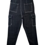 Cropp Spodnie Baggy Czarne Widoczne Szwy W30 L34 L 40 EU - zdjęcie 3