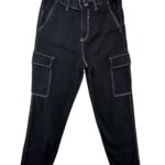 Cropp Spodnie Baggy Czarne Widoczne Szwy W30 L34 L 40 EU - zdjęcie 1