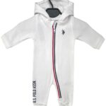 U.S. Polo Assn. Rampers Biały Z Kapturem 6 9 MIESIĘCY 68 74 CM - zdjęcie 1