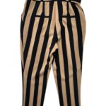 New Look Spodnie Damskie Paski Beżowo Czarne Wiązane XS 34 EU - zdjęcie 3