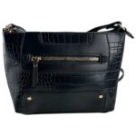 Primark Torebka Listonoszka Czarna Imitacja Skóry Krokodyla - zdjęcie 2