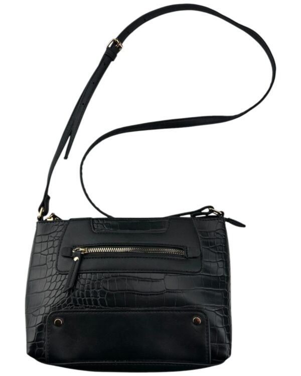 Primark Torebka Listonoszka Czarna Imitacja Skóry Krokodyla