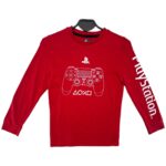 FF Bluzka Chłopięca Czerwona PlayStation 134 CM 8-9 Lat - zdjęcie 1