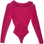 Primark Body Damskie Różowe Kołnierzyk Guziki XXS 32 EU - zdjęcie 3