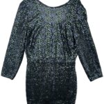 HM Sukienka Czarna Cekiny Wieczorowa XL 42 EU - zdjęcie 1