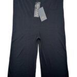 Boohoo Spodnie Czarne Prążkowane Proste Nogawki 42 EU XL - zdjęcie 1