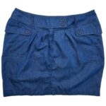 Volcano Spódnica Damska Jeansowa Niebieska Bawełna L 40 EU - zdjęcie 1