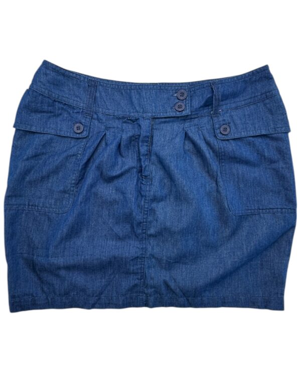 Volcano Spódnica Damska Jeansowa Niebieska Bawełna L 40 EU