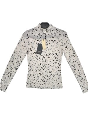 Oasis Bluzka Damska Wzorzysta Stójka Siateczka XS 34 EU