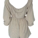 Boohoo Kombinezon Damski Krata Beżowa Wiskoza M 38 EU - zdjęcie 2