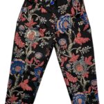 Guess Spodnie Damskie Czarne Kwiaty L 158 EU - zdjęcie 1