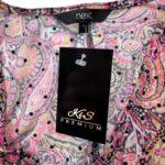 Next Sukienka Midi Wzór Paisley Różowa XS 34 EU - zdjęcie 3