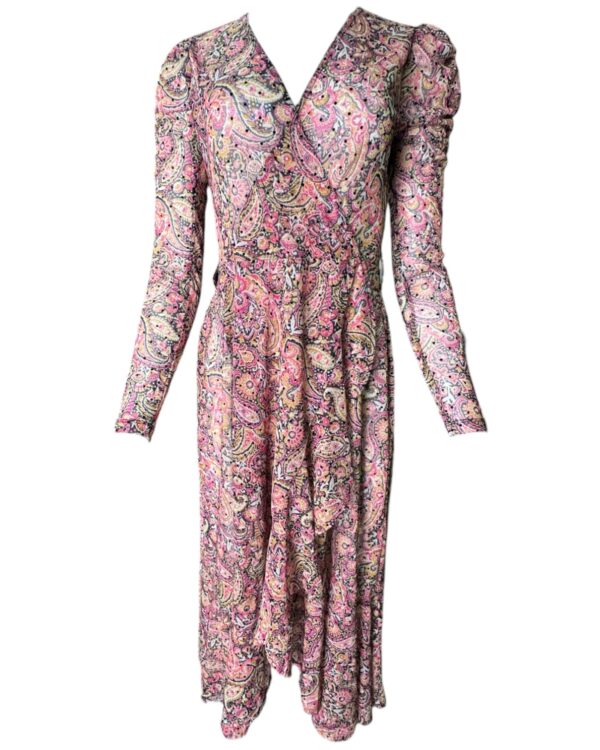 Next Sukienka Midi Wzór Paisley Różowa XS 34 EU