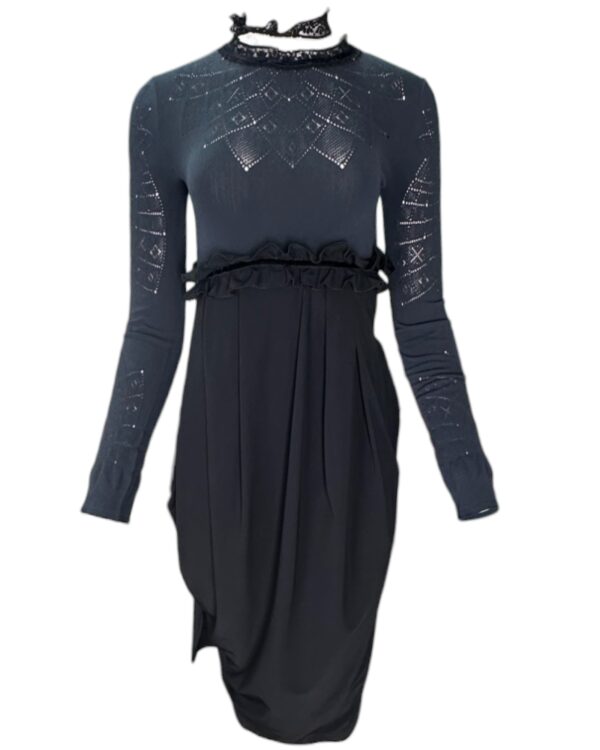 High Use Sukienka Damska Midi Czarna S 36 EU