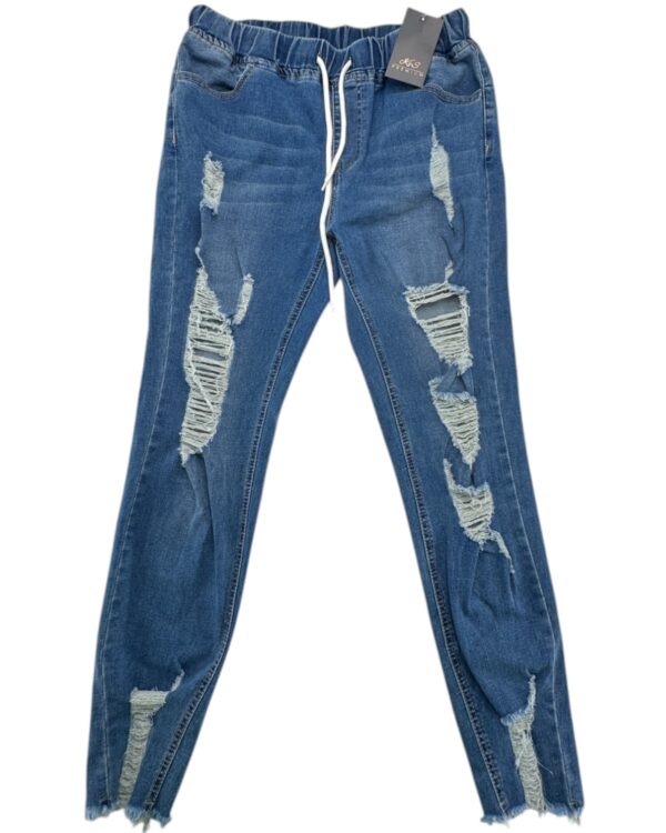Spodnie Jeansy Przecierane Elastyczne Denim L 40 EU