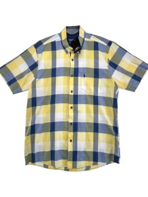 Inspirowana Ralph Lauren Koszula Męska Krótki Rękaw Krata L 40 EU