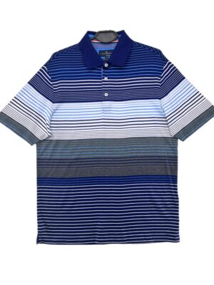 MS Blue Harbour Koszulka Męska Polo Paski Granat Niebieski S 36 EU