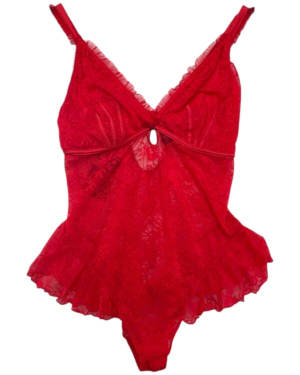 Body Koronkowe Czerwone MS Rozmiar 2XL 44 EU