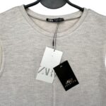 Zara Sukienka Dzianinowa Beżowa S EU36 - zdjęcie 2